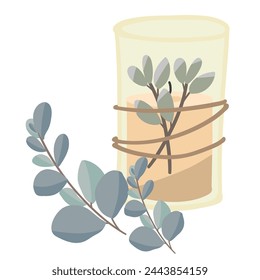 Scented candle flat design set