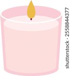 scented candle  flat icon vector.
Transparent background.