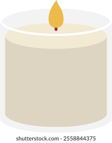 scented candle  flat icon vector.
Transparent background.