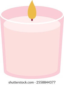 scented candle  flat icon vector.
Transparent background.