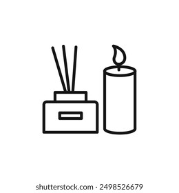 Scented Candle icon isolated on white background