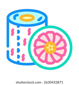 scented toilet paper color icon vector. scented toilet paper sign. isolated symbol illustration