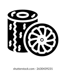 scented toilet paper glyph icon vector. scented toilet paper sign. isolated symbol illustration