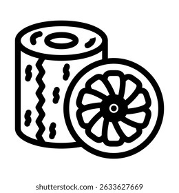 scented toilet paper line icon vector. scented toilet paper sign. isolated contour symbol black illustration