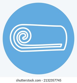 Scented Towel Icon in trendy blue eyes style isolated on soft blue background