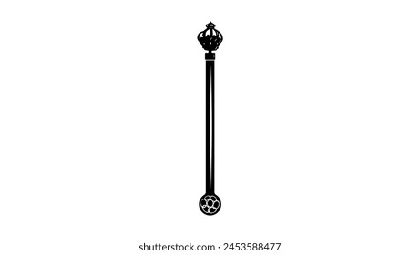  Scepter emblem, black isolated silhouette