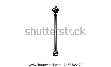  Scepter emblem, black isolated silhouette