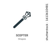 Scepter glyph icon vector on white background. Flat vector scepter icon symbol sign from modern shapes and symbols collection for mobile concept and web apps design.