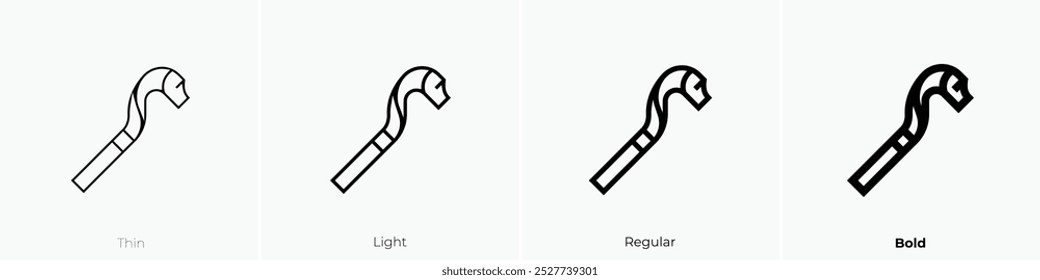 scepter icon. Thin, Light Regular And Bold style design isolated on white background