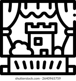 scepter icon. Thin Linear Style Design Isolated On White Background