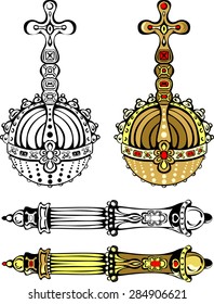 Scepter and orb