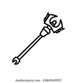 Scepter Outline Icon, Vector illustration