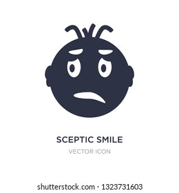 sceptic smile icon on white background. Simple element illustration from UI concept. sceptic smile sign icon symbol design.