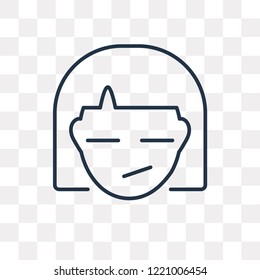 Sceptic vector outline icon isolated on transparent background, high quality linear Sceptic transparency concept can be used web and mobile