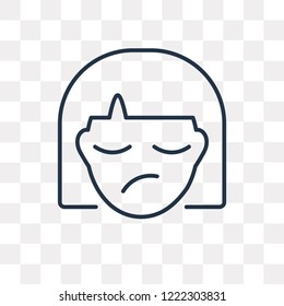 Sceptic vector outline icon isolated on transparent background, high quality linear Sceptic transparency concept can be used web and mobile