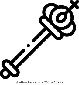 sceptre icon. Thin Linear Style Design Isolated On White Background