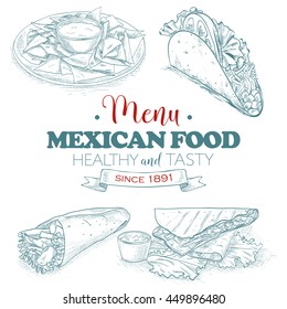 scetch mexican food menu