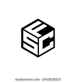 Diseño del logotipo de letra SCF con fondo blanco en ilustrador, logotipo vectorial estilo moderno de superposición de tipos de letra del alfabeto. diseños de caligrafía para logotipo, afiche, invitación, etc.