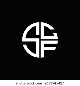 SCF logo SCF icon SCF monogram SCF letter minimalist Circle flat Unique modern abstract logo design.
