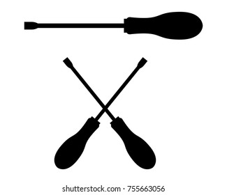 scfrewdrivers silhouette pictogram vector 