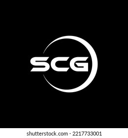 SCG letter logo design in illustrator. Vector logo, calligraphy designs for logo, Poster, Invitation, etc.