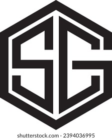 SCG polygon logo desgin, vector file logo, 