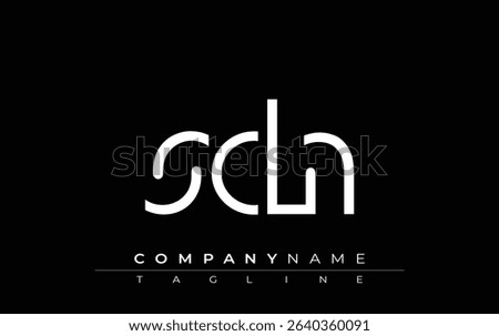 SCH abstract letter design. Modern Business Logo Design With Abstract Typography and Contemporary Style