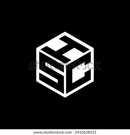 SCH letter logo design with black background in illustrator, cube logo, vector logo, modern alphabet font overlap style. calligraphy designs for logo, Poster, Invitation, etc. Stock foto © 