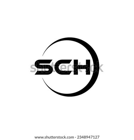 SCH letter logo design in illustrator. Vector logo, calligraphy designs for logo, Poster, Invitation, etc. Stock foto © 