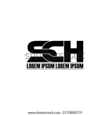 SCH letter monogram logo design vector Stock foto © 