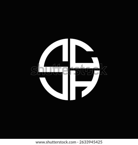 SCH logo SCH icon SCH monogram SCH letter minimalist Circle flat Unique modern abstract logo design.

