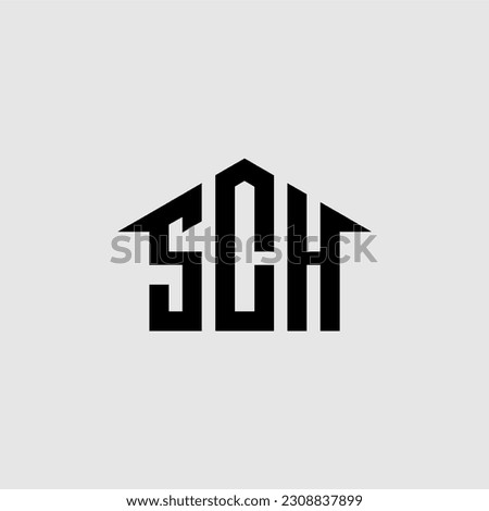 SCH three letter house for real estate logo design Stock foto © 