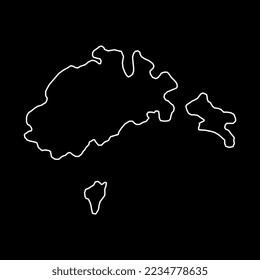 Schaffhausen map, Cantons of Switzerland. Vector illustration.