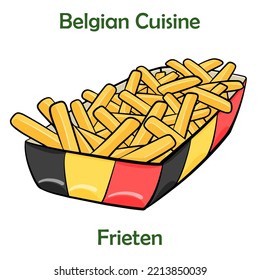 Schale mit Pommes frites. Belgische gebratene Kartoffeln