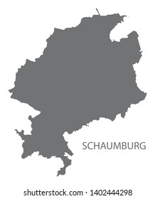 Schaumburg grey county map of Lower Saxony Germany DE
