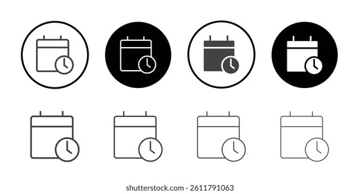 Schedual icon Symbol line set