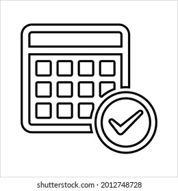 Schedule, appointment, event line icon. Outline vector.