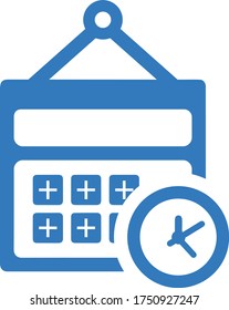 Schedule blue icon, Calendar, vector graphics
