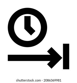 Schedule Bold Line Vector icon illustration

