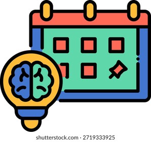 Planificar sesión de lluvia de ideas Icono lleno