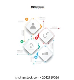 Schedule and  Business icon on chart and partition Color chart origami paper color info-graphic template for diagram presentation chart and business concept with 4-6 element options