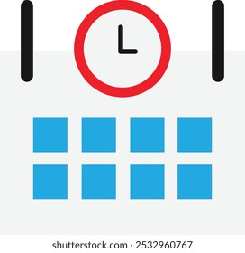Ícone de Data do Calendário de Programação - Ilustração Simples