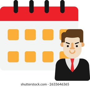 Ícone de Data do Calendário de Programação - Ilustração Simples