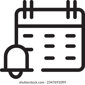 Icono de esquema de fecha de calendario