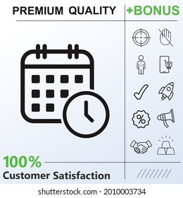 Schedule, Calendar icon graphic elements for  work