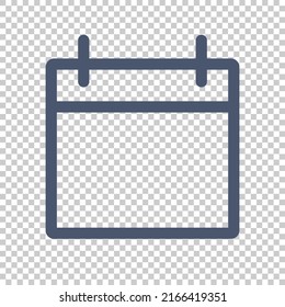 Programar, icono de calendario. Recordatorio y nombramiento. Vector.