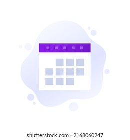 icono de programación o calendario, diseño vectorial
