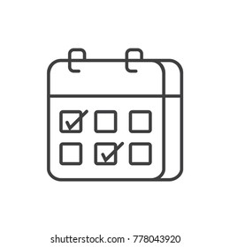 Schedule, calendar line icon.