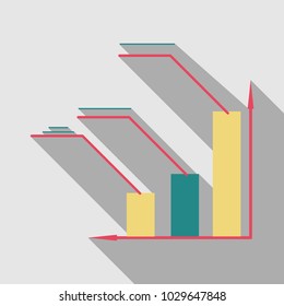 Schedule chart on table vector. Economic visualization information, business report graph illustration