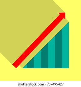 Schedule chart on table vector. Economic visualization information, business report graph illustration